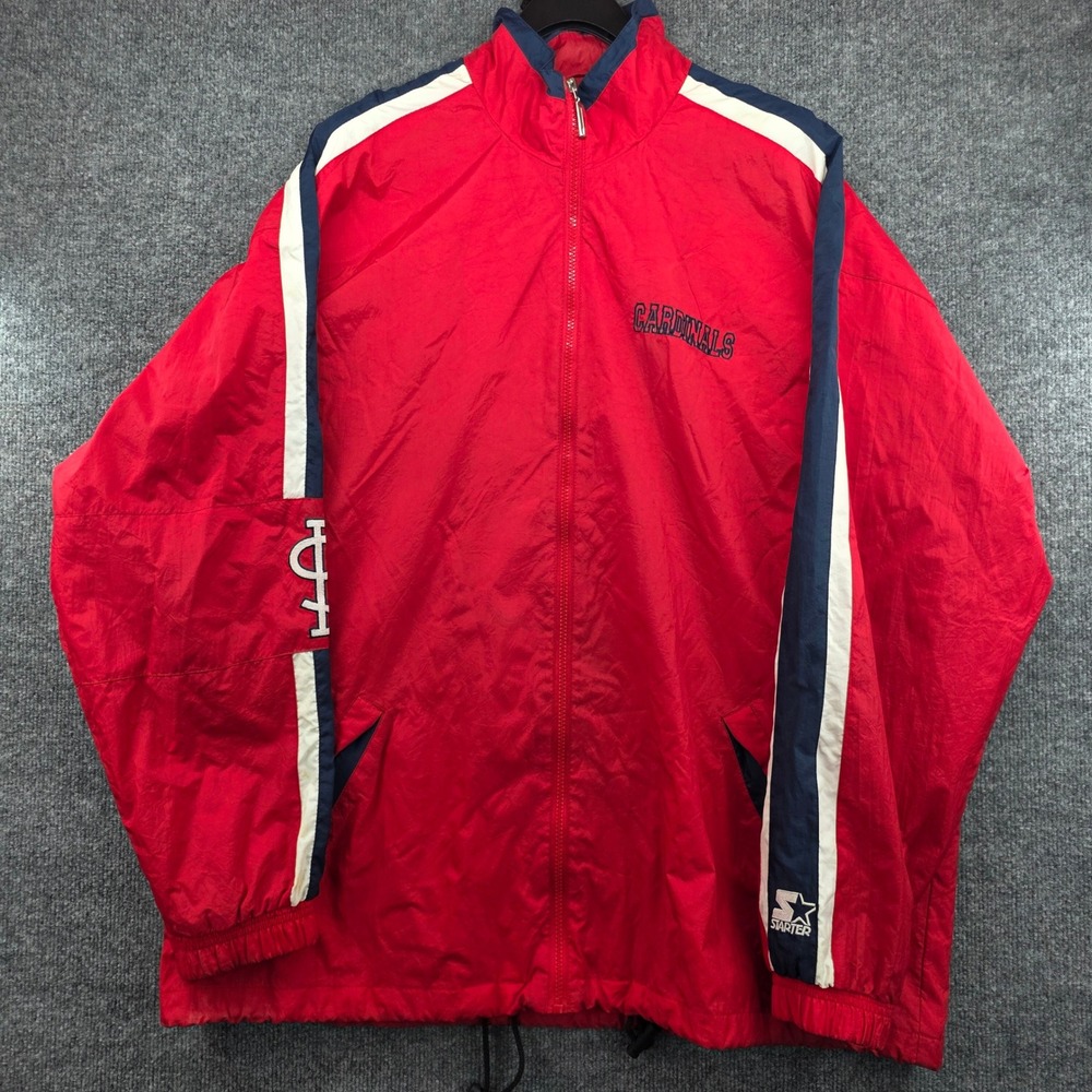 Starter St Louis Cardinals MLB Baseball Jacket‎ Windbreaker Red Mens XXL